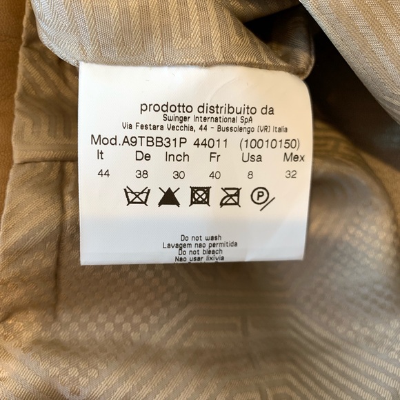 VERSACE VERSUS Leather Mini Skirt Sz 44 - Picture 4 of 5